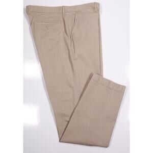 J. Crew Men's 770 Straight Khaki Tan Flat Front Cotton Stretch Chino Pants 36x32
